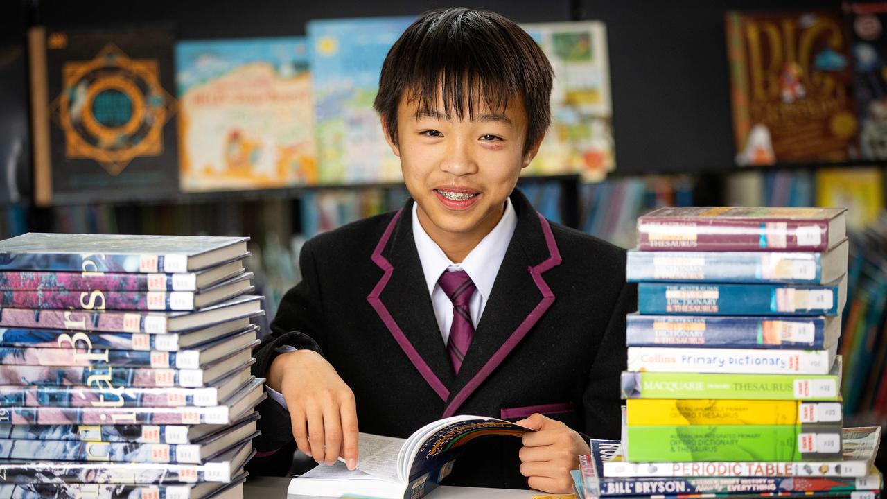 Zachary Cheng is the reigning Years 7-8 Red level champion and has fond memories of his grand prize trip to Parliament House in Canberra to meet the Prime Minister. Picture: Mark Stewart