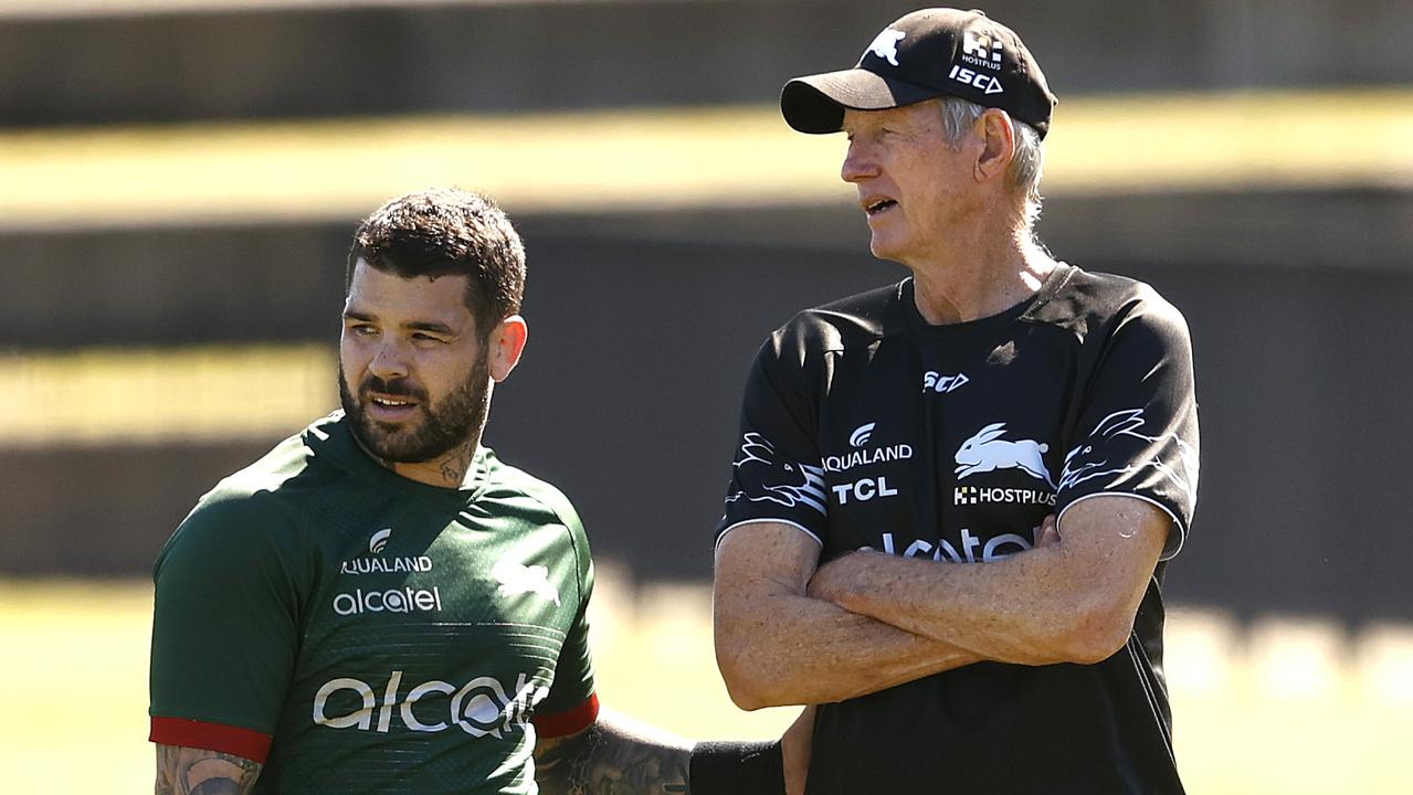 Rabbitohs Coach Wayne Bennett with Adam Reynolds.