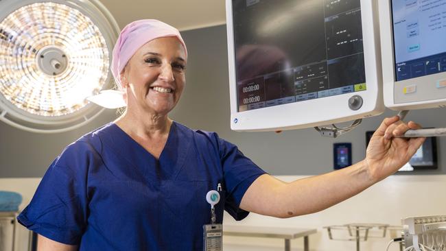 Nurse Alison Carlin in the interventional cardiology unit at Northern Beaches Hospital. Image Matthew Vasilescu