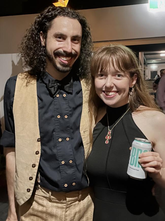 Lawrence Menard and Clare Quinn, better known as 'Those Folk' preparing to perform at the Heart of Gold opening night.