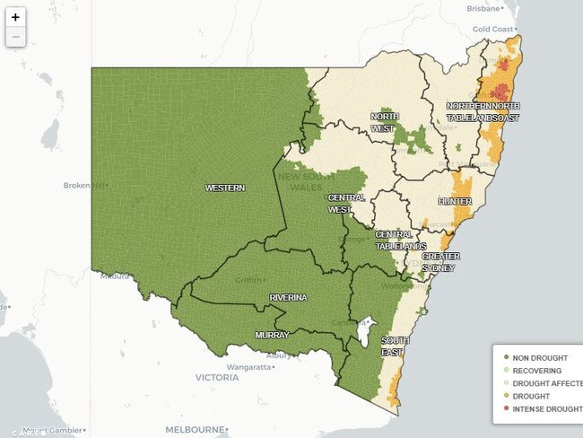 The NSW Government’s drought indicator as of October.