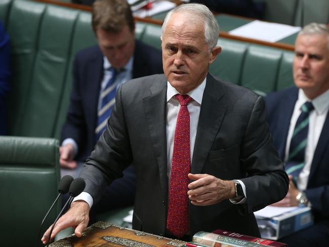 Mr Turnbull in Question Time today. Picture Kym Smith