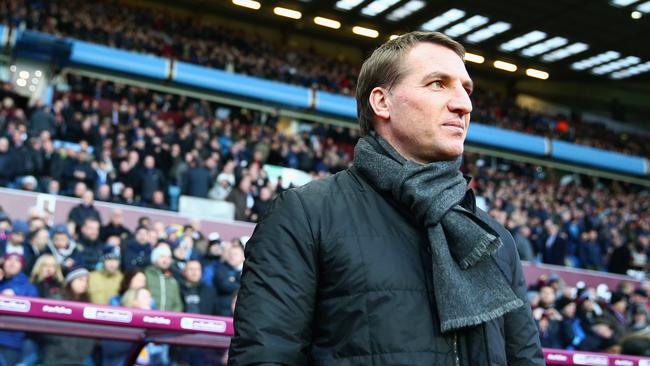 BIRMINGHAM, ENGLAND - JANUARY 17: Brendan Rodgers, Manager of Liverpool looks on during the Barclays Premier League match between Aston Villa and Liverpool at Villa Park on January 17, 2015 in Birmingham, England. (Photo by Clive Mason/Getty Images)