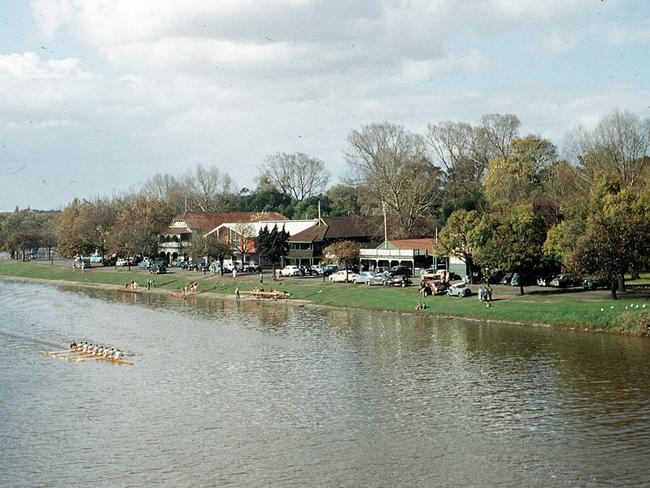 The boatsheds by the Yarra in 1956. Picture: Albert Fowler