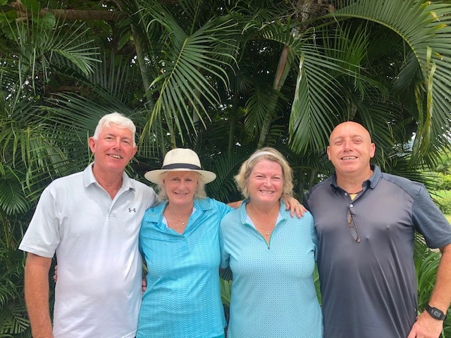 Peter Fox, Linda Wardroper, Anna Winterbourn and Don Cameron from Whitsunday Golf Club. Photo: Contributed