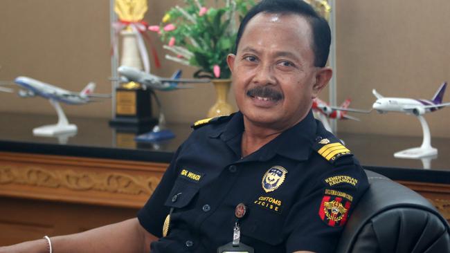 Customs Officer Ngurah Winata in his office in Bali. Picture: Lukman S. Bintoro