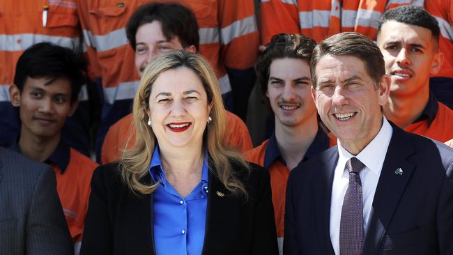 Queensland Premier Annastacia Palaszczuk and Treasurer Cameron Dick. Picture: NCA NewsWire / Josh Woning