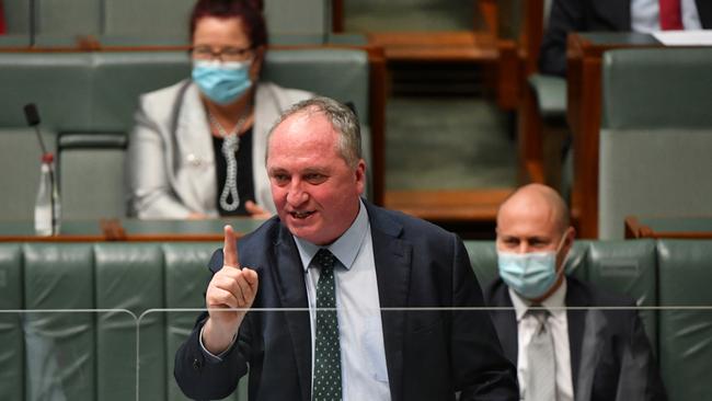 Deputy Prime Minister Barnaby Joyce, pictured during Question Time in the at Parliament House, has ruled out making RATs free. Picture: AAP Image/Mick Tsikas