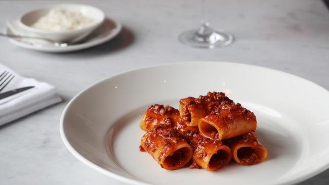 Paccheri bolognese at Citta. Picture: Rebecca Michael