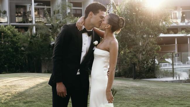 Jack Silvagni and Grace Phillips married in Noosa.