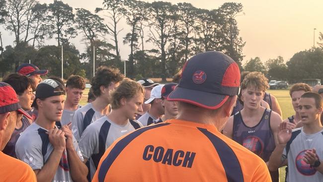 Mt Eliza players at pre-season training. Picture: Facebook