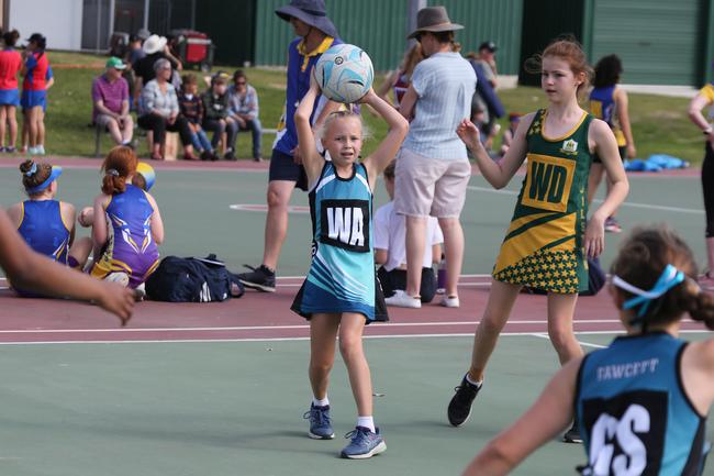The Netball Qld Primary Schools Cup grand finals are being held at the Hinterland District Netball Association at Mudgeeraba. Picture: Mike Batterham.