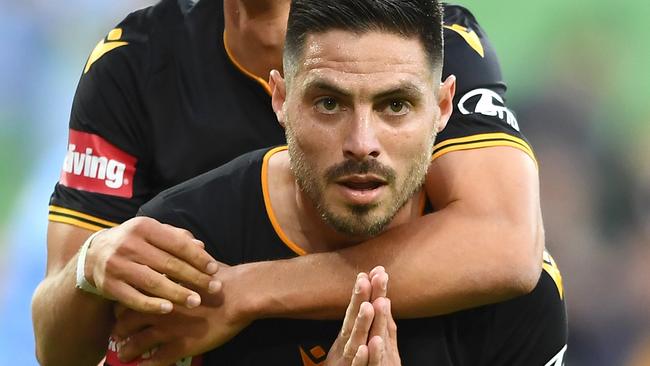 Perth Glory striker Bruno Fornaroli kept his celebrations to a minimum.