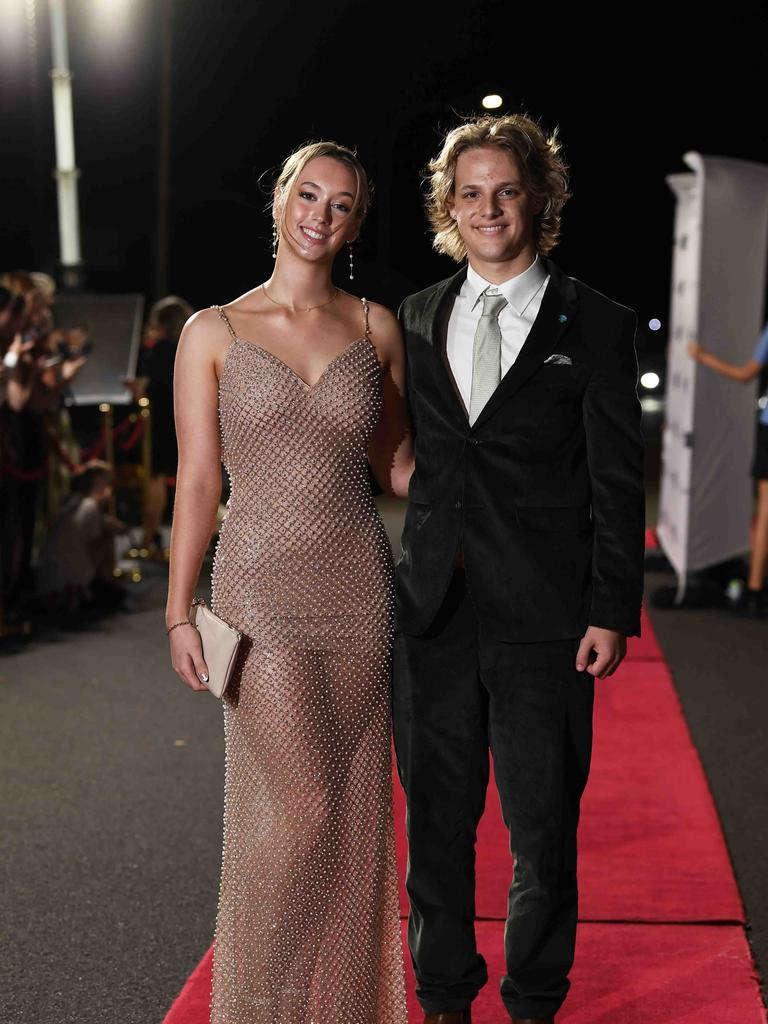 Noah Purser & Eliza Veitch at Xavier Catholic College year 12 formals. Picture: Patrick Woods.