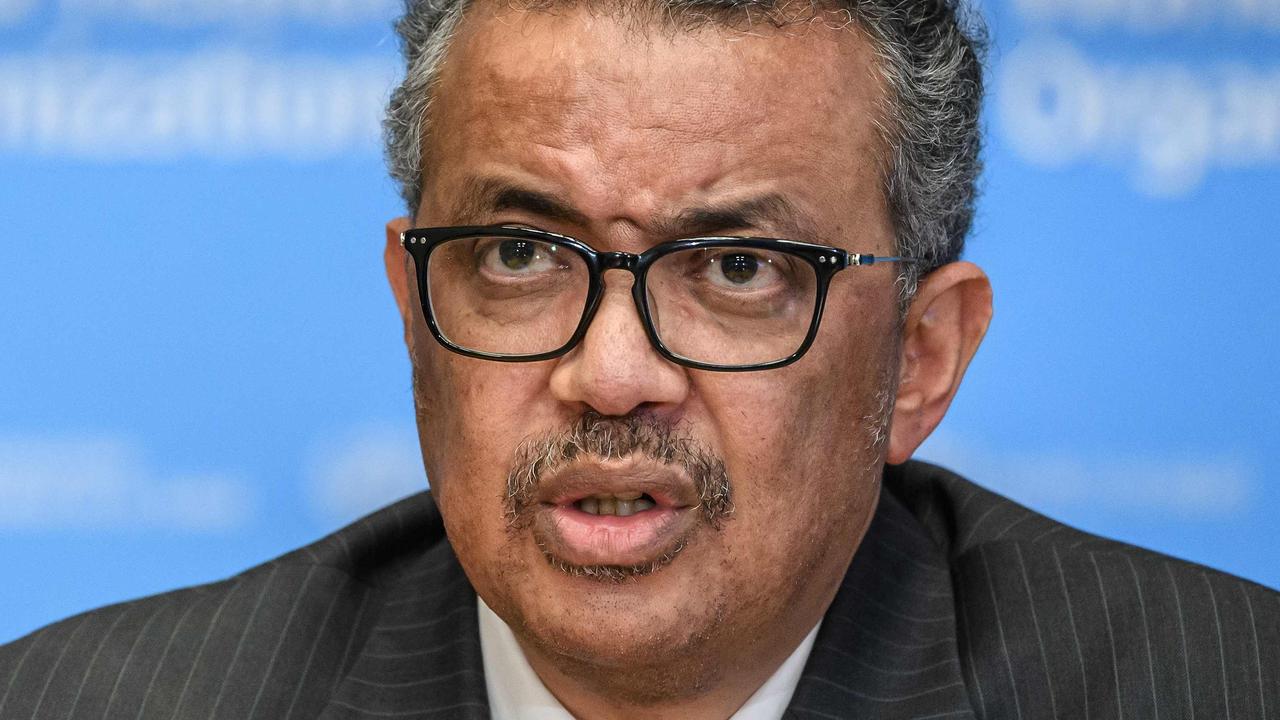 World Health Organisation chief Tedros Adhanom Ghebreyesus has warned the coronavirus may never be eradicated. Picture: Fabrice Coffrini/AFP