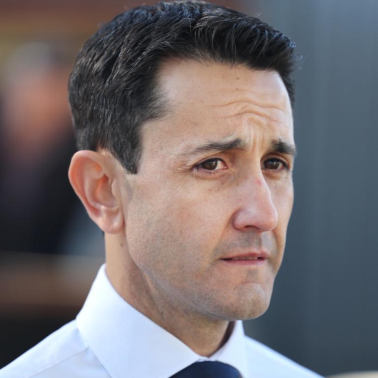 Leader of the Opposition David Crisafulli confirmed the LNP would preference Labor over the Greens at the state election. Picture: Glenn Hampson