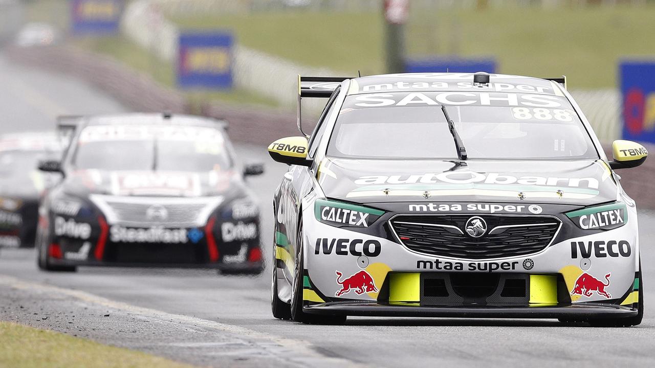 Craig Lowndes drives the Autobarn Lowndes Racing Holden Commodore ZB during a practice session during the 2018 Virgin Australia Supercars Championship round at the Rabble.club Sandown 500. Picture: AAP Image/Daniel Pockett.