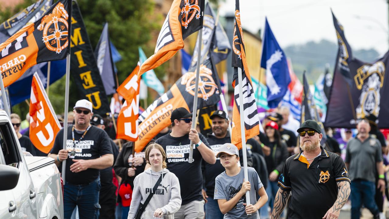 Labour Day 2022 Toowoomba march, Saturday, April 30, 2022. Picture: Kevin Farmer