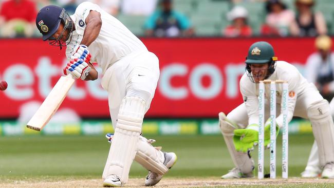 Tim Paine stands up to the stumps for Nathan Lyon’s bowling in the third Test