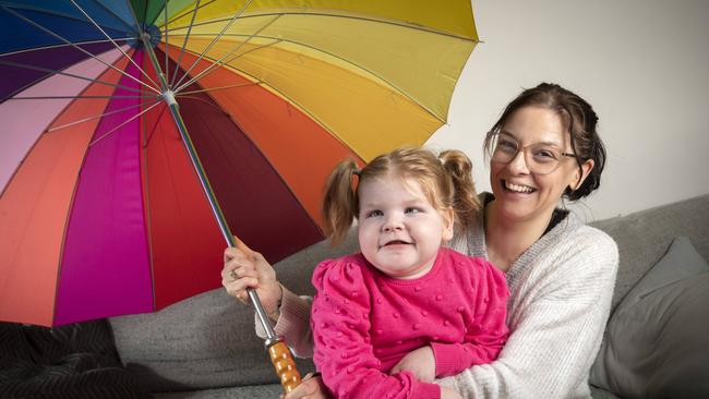 Simone Coleman and her daughter Roxy Dwyer, 7. Picture: Chris Kidd