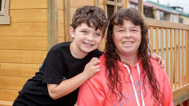 Declan Wimshurst-Quin with his mum, Helen Brooks. Picture: Frank Monger