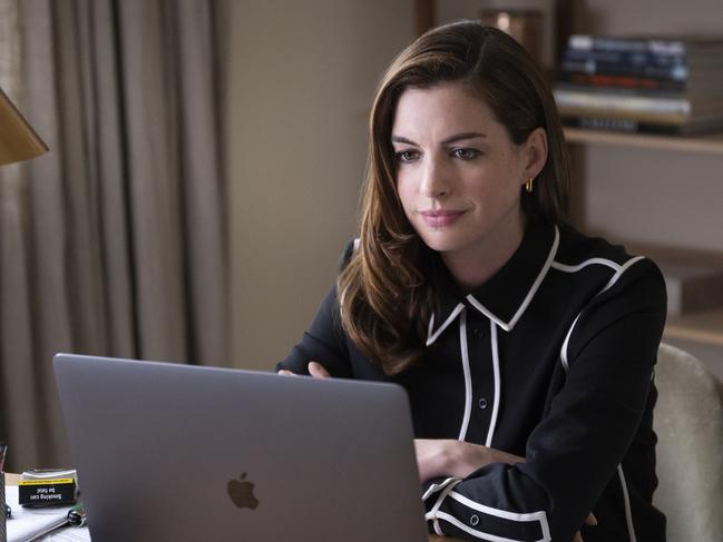 Anne Hathaway in a scene from Locked Down. Picture: Susie Allnut/HBO Max