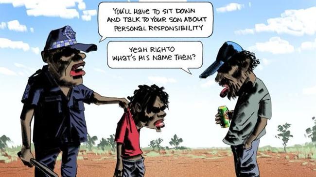 The Bill Leak cartoon that sparked controversy last year.