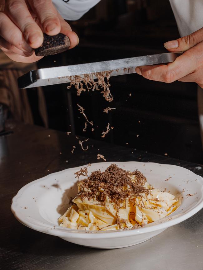 Buttercream and truffle pasta.