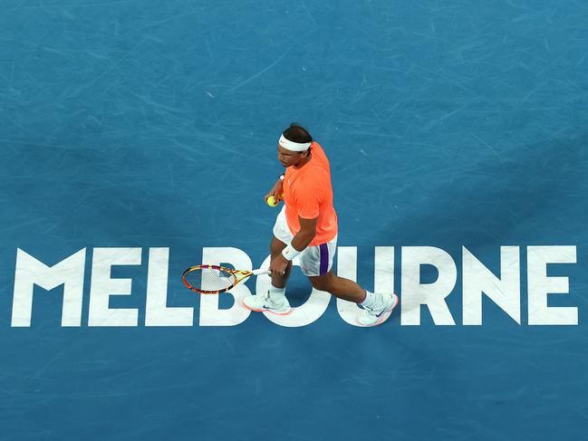 Rafael Nadal during his second-round match against Michael Mmoh at the Australian Open.