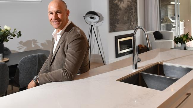 Warren Tredrea at his home at Henley Beach. Picture: AAP/Keryn Stevens