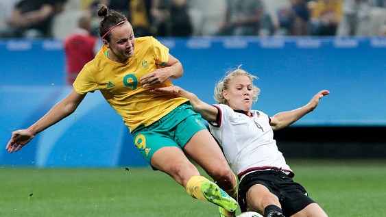 The Matildas also came against Germany in the group stages at the 2016 Rio Olympics. Picture: Getty Images