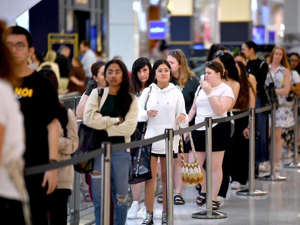 More than 2000 line up at the opening of Sephora Indooroopilly. Picture: John Gass