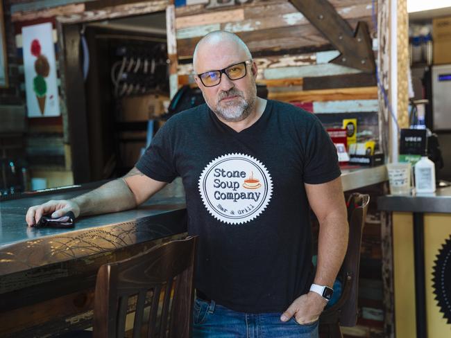 Ilya Goldberg, 49, in his restaurant, The Stone Soup Company at Ybor City, Florida. Picture: Angus Mordant for News Corp Australia