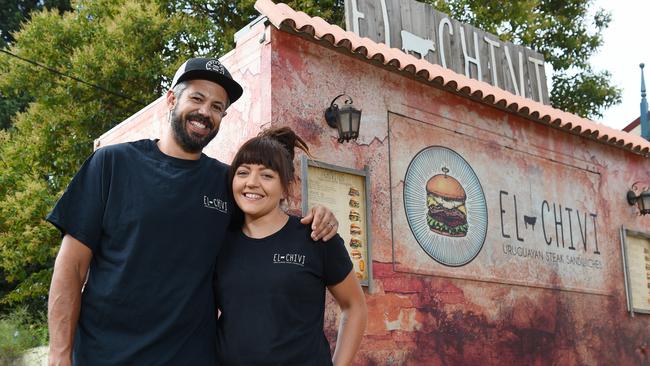 Number 4: Marty and Anna Eppel with their El Chivi food truck. Picture: Josie Hayden