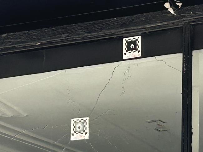 More damage from the gunfire. Picture: Elliott Stewart