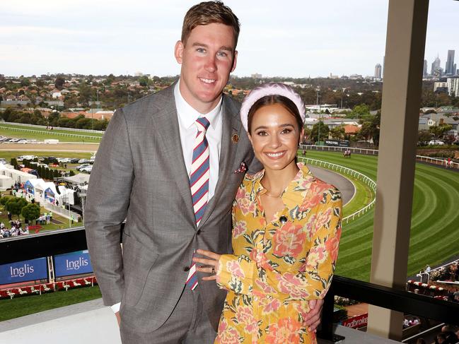 Lynch and Burke at the Ladbrokes Cox Plate Day. Picture: Mark Stewart