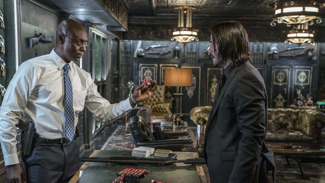 Reddick and Reeves in John Wick: Chapter 3.