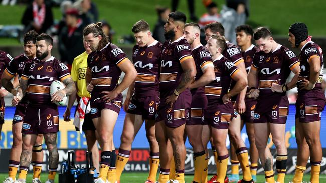 The Broncos had a disastrous end to the season and missed the top eight for the second straight year. Picture: Brendon Thorne/Getty Images