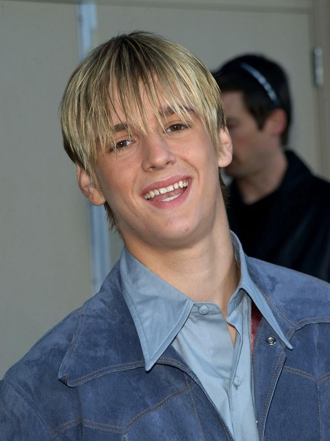 Aaron Carter, in 2001, had recently been in rehab. Picture: AFP