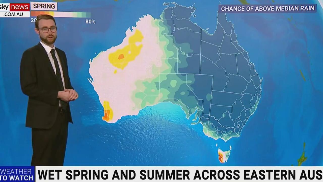 Chance of above average rainfall in spring. Picture: Sky Weather