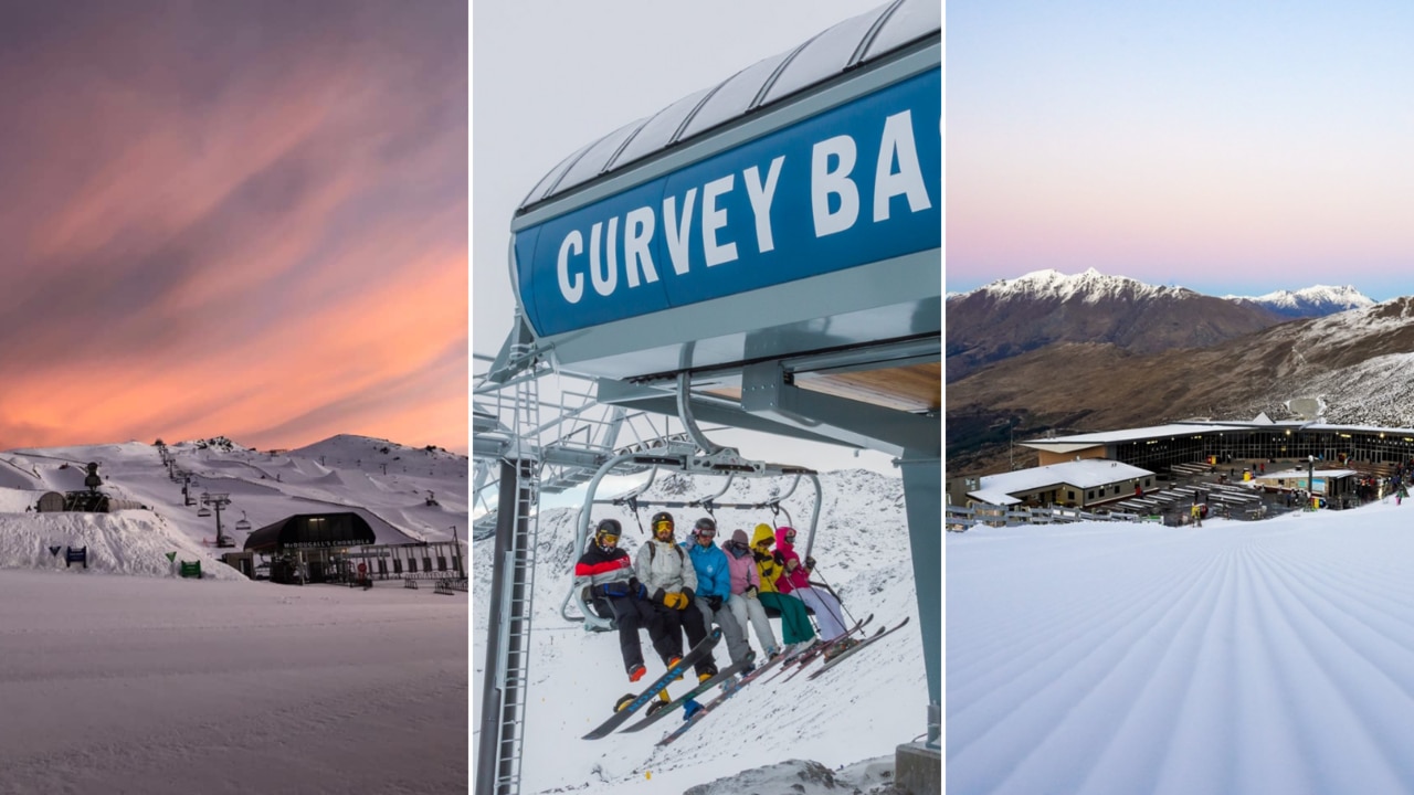 From left to right: Experience world-class skiing at Cardrona, The Remarkables, and Coronet Peak. Images: Cardrona Alpine Resort, The Remarkables and Coronet Peak on Facebook.