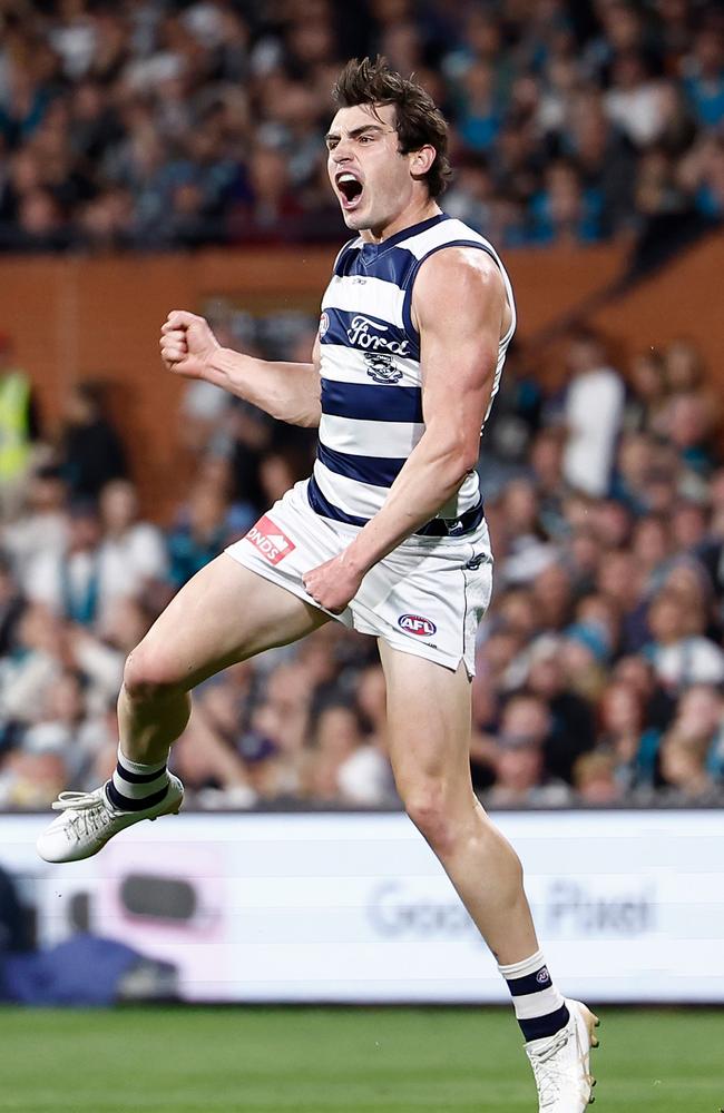 Shaun Mannagh shined on finals debut on Thursday night. Picture: Michael Willson/AFL Photos via Getty Images