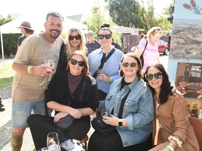 Tinamba Food and Wine Festival — Bart, Anna Conte, Lauren Blair, Michelle Carman, Brooke Schultz and Tess Styles. Picture: David Smith