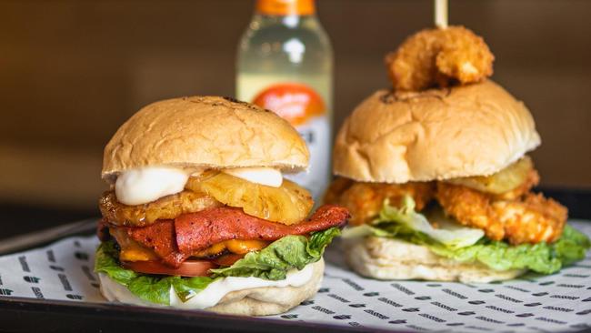 Plant-based burgers at Grassfed in South Brisbane.