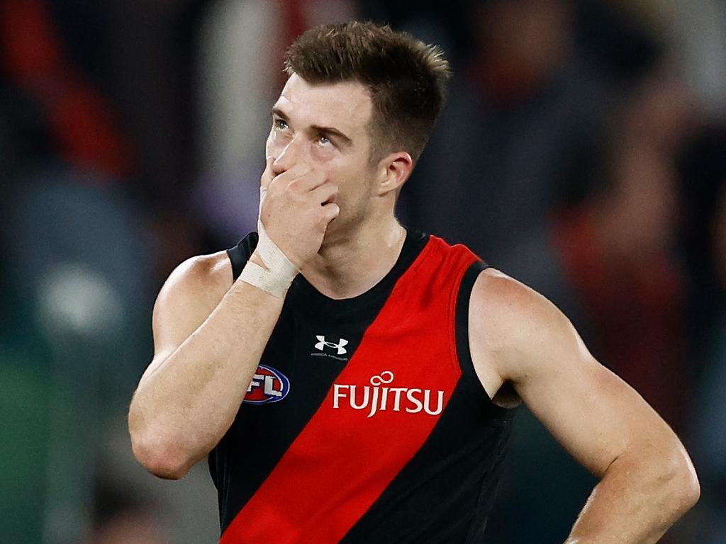 Mac Andrew might have ended Essendon’s season in Round 22. Picture: Getty Images