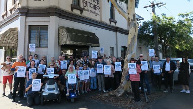 The community gathered in December outside the Kosher Butcher to air their initial dissatisfaction at the council’s attempt to rush through the decision. Picture: Gemma Scerri