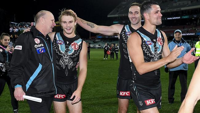 Ken Hinkley and his Port players are on a roll. Picture: Getty Images