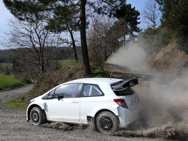 The new Yaris WRC being tested.