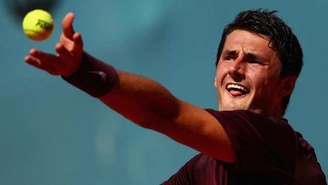 Bernard Tomic finally broke his five-tournament claycourt drought at the French.