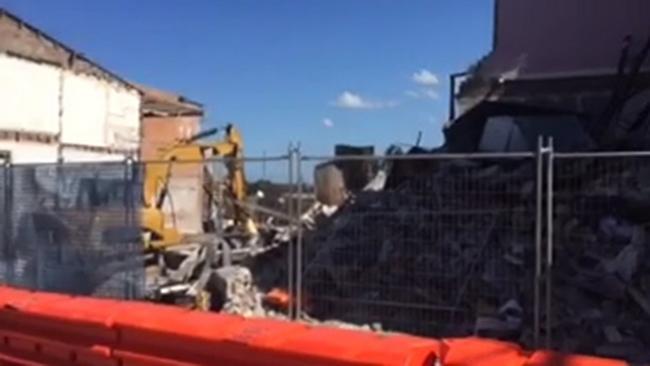 Building collapses in Enfield